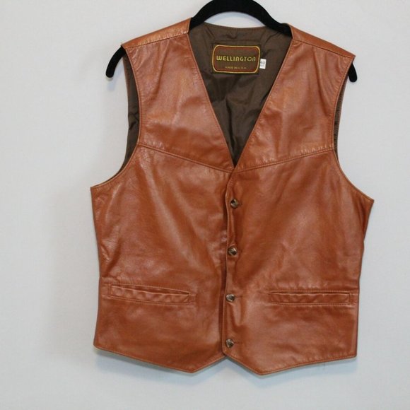 Wellington Vintage Leather Lined Vest H11184 - Picture 3 of 6